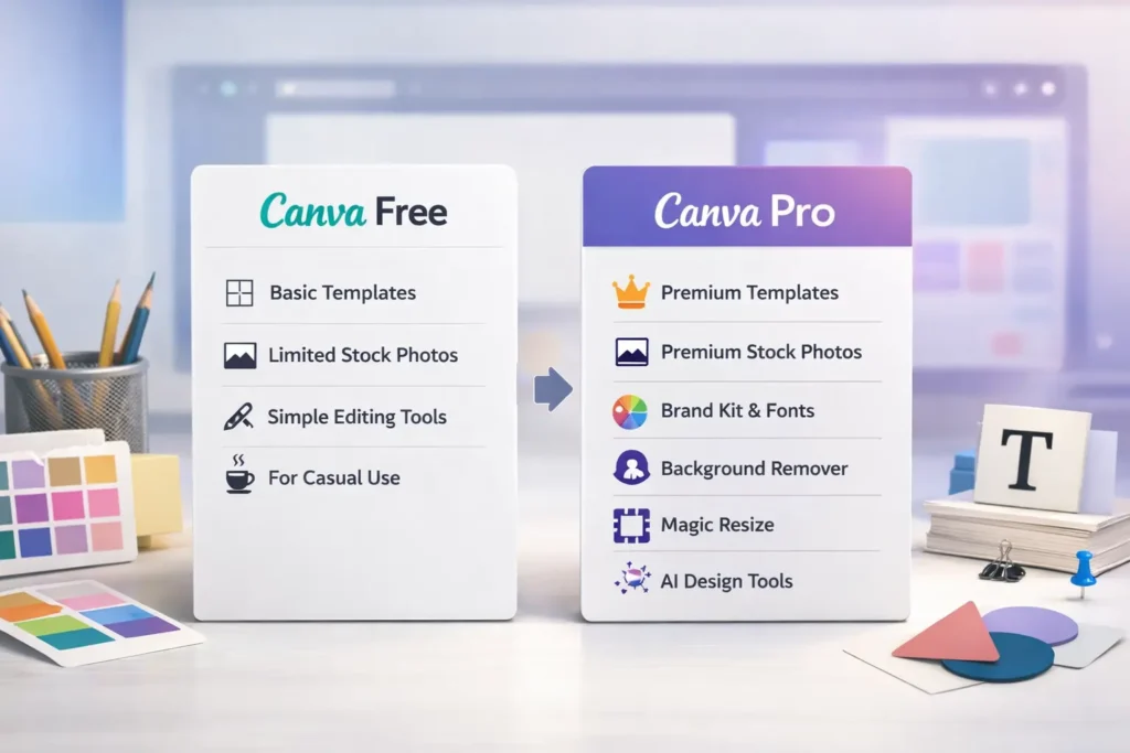 Canva Free vs Canva Pro features