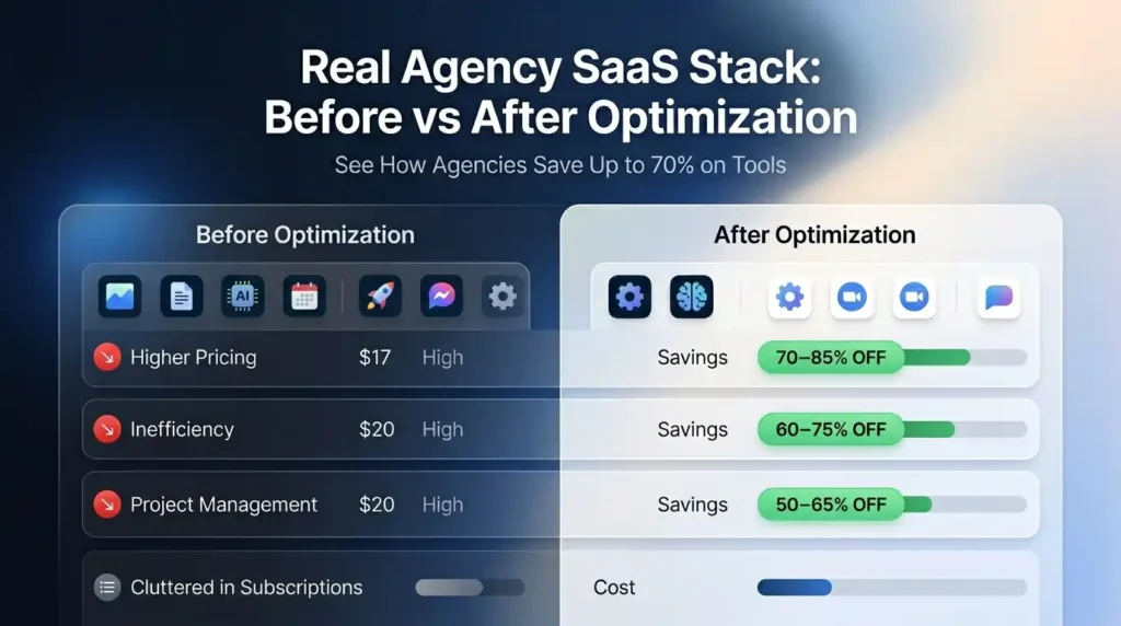 Real Agency SaaS Stack Before vs After Optimization