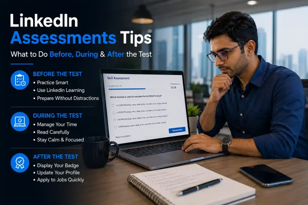 LinkedIn Assessments Tips What to Do Before, During, and After the Test