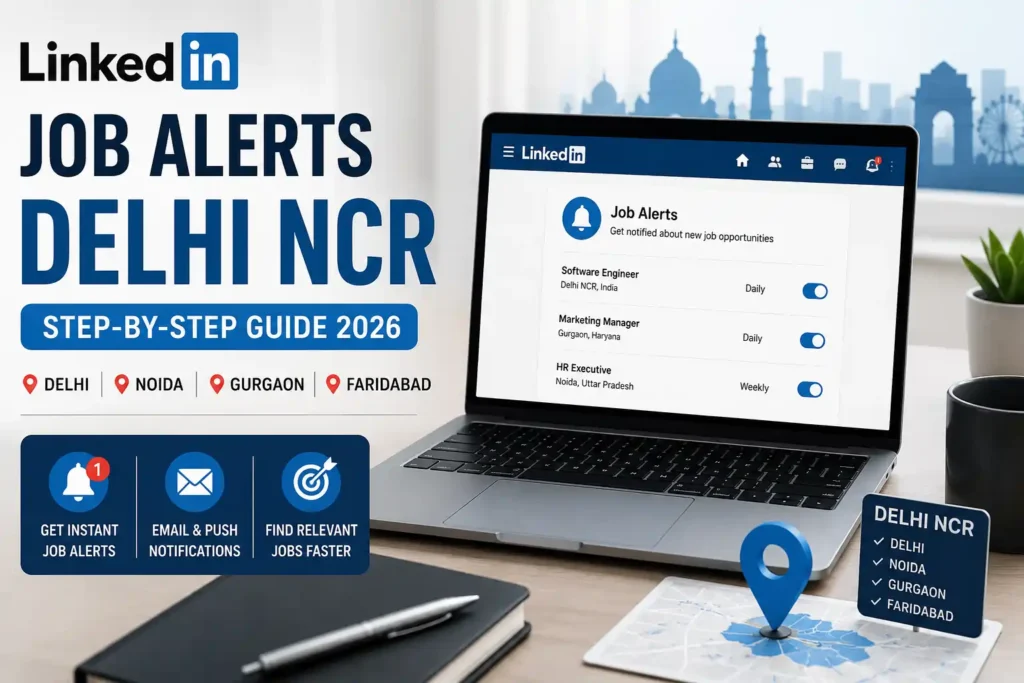 LinkedIn job alerts Delhi NCR