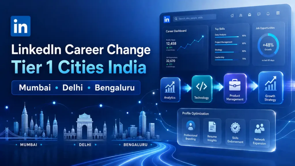 LinkedIn career change tier 1 cities India